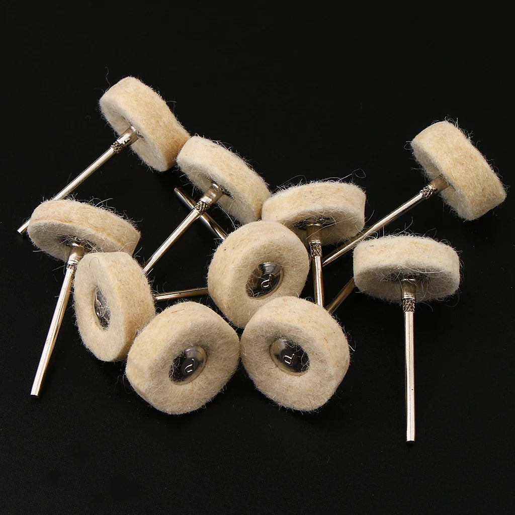 10pcs Lab Jewelry Watch Polishing Wheel Burs Shank Approx. 3cm Polishers