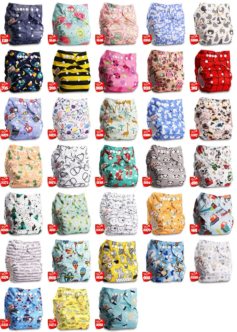 [Littles&Bloomz] Baby Washable Reusable Real Cloth Pocket Nappy Diaper Cover Wrap Suits Birth to Potty One Size Nappy Inserts