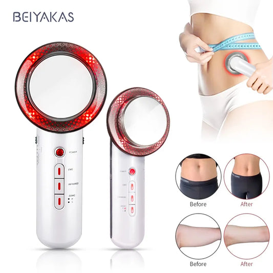 Ultrasonic 3 in 1 Cavitation EMS Slimming Massager Fat Burner Cellulite Skin Care Infrared Fat Removal Therapy Beauty Apparatus