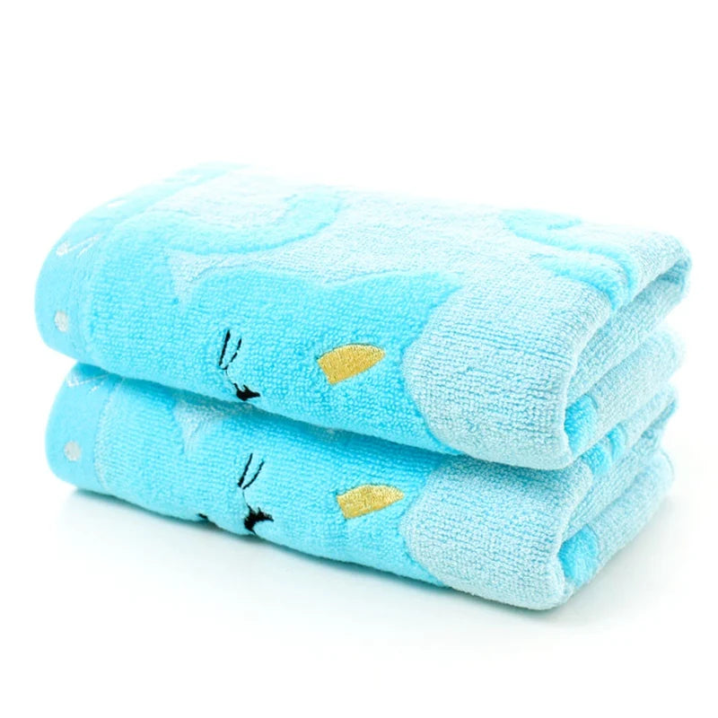 Soft Cotton Bath Towel Cartoon Cat Blanket Baby Newborn Infant Kids Breathable Comfortable Towels Cute Swimwear Shower Cloth