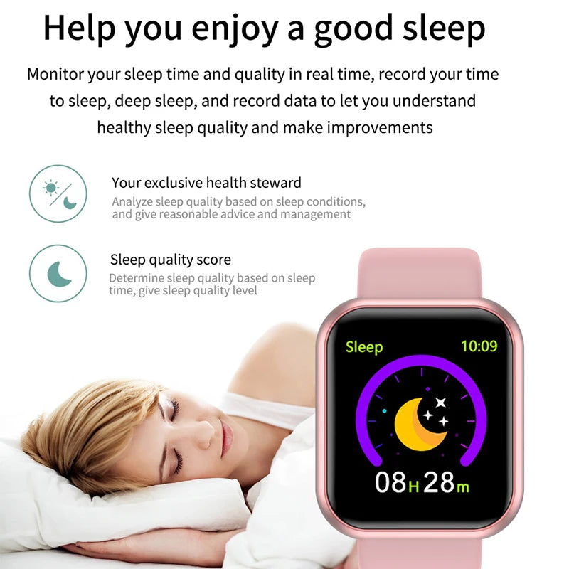 Smart Watches For Women Blood Pressure Men Fitness Tracker Waterproof Smart Bracelet Heart Rate Monitor Pedometer Sports Clock