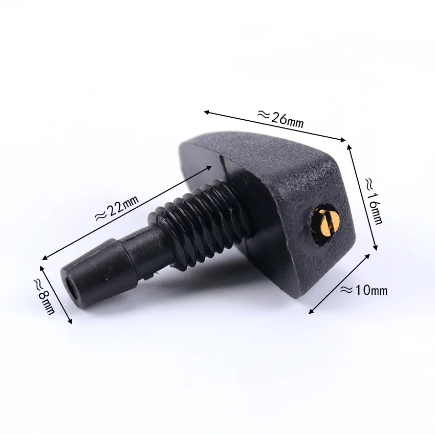 1 PC Universal Car Windshield Washer Wiper Water Spray Nozzle Black Plastic Fan Shaped Adjustable Nozzle Car Supplies