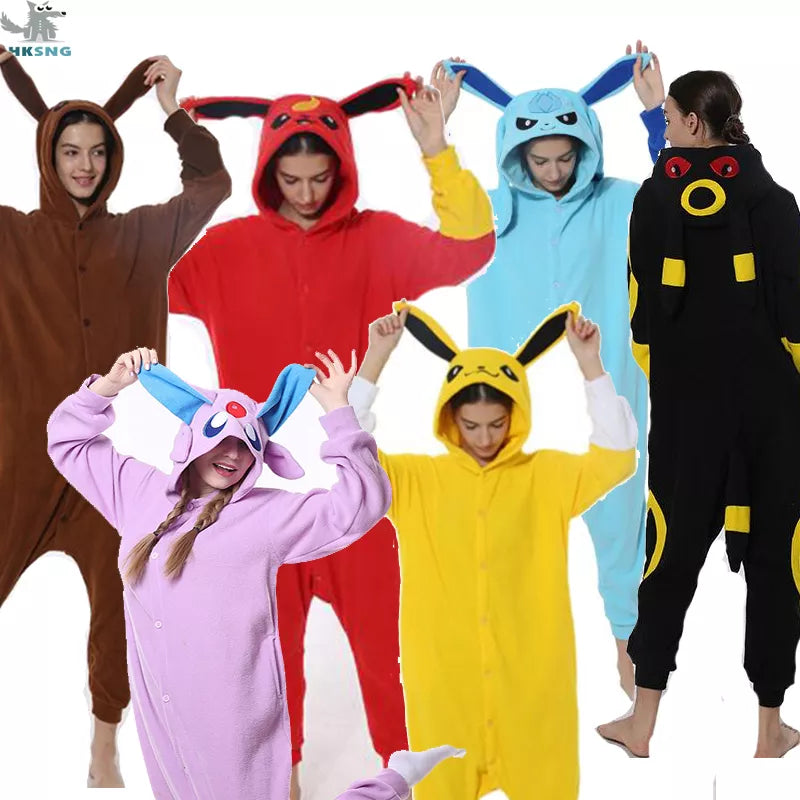 Pokemon Umbreon Eevee Animal New Adult Kigurumi Onesie Pajamas Cute Costumes Unisex Party Jumpsuit Sleepwear