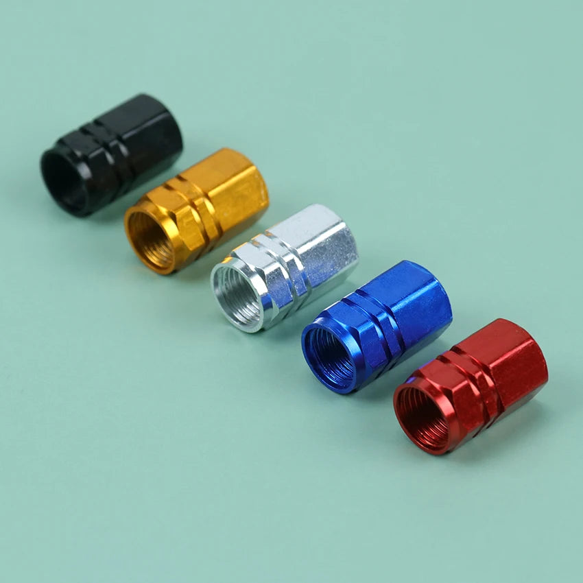 4PCS Car Tire Valve Stem Caps Bolt-In Aluminum Theftproof Valve Caps Car Wheel Tires Valves Tyre Stem Air Caps