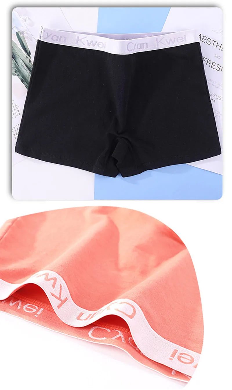 Women Boyshorts Cotton Big Size Solid Female Boxer Underwear Under Skirt