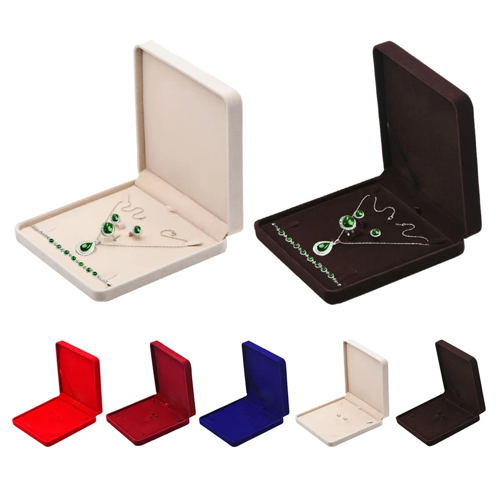 Velvet Jewelry Box for Ring Necklace Earring Jewelry Set Gift Box Bracelet Storage Jewelry Organizer Case Tray Holder Storage