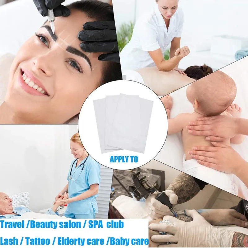 100pcs Massage Table Sheets Disposable SPA Bed Sheets Non Woven Lash Bed Cover for Tattoo Hotels Beauty Salon Doctors' O