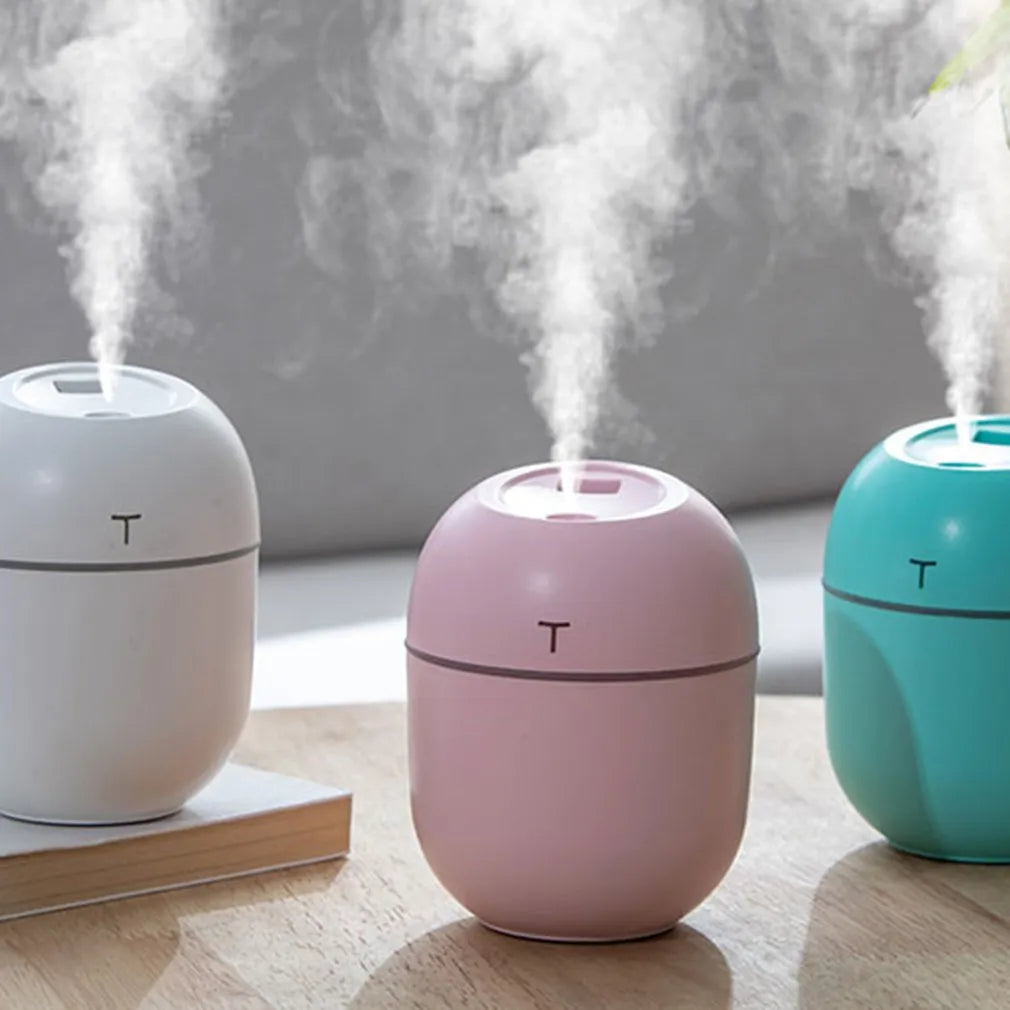 220ML Air Humidifier Mini Ultrasonic USB Essential Oil Diffuser Car Purifier Aroma Anion Mist Maker LED Night Lamp Humidifier