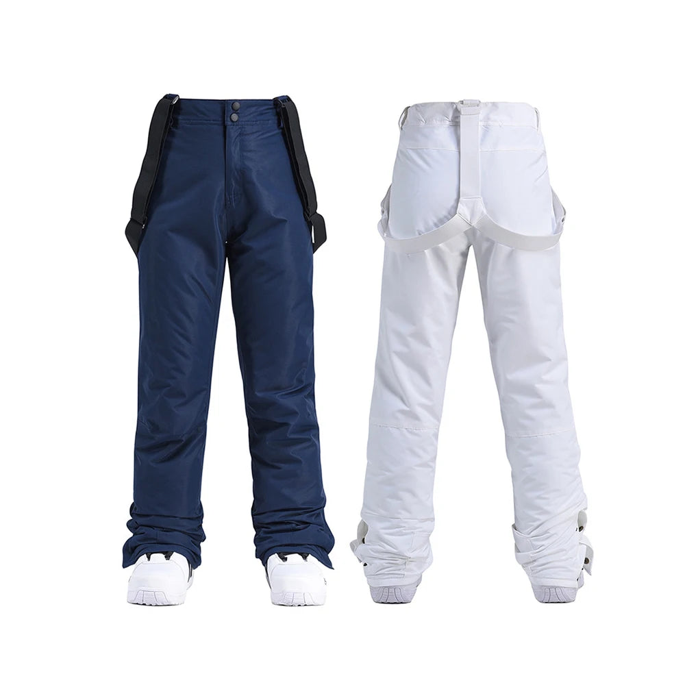 Ski Pants Men Women Thicken Windproof Waterproof Cotton Winter Pants Outdoor Sports Snowboarding Warm Breathable Overalls Unisex