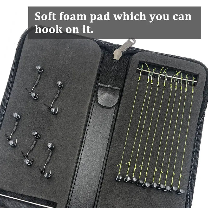 1PCS Carp Fishing Accessories Storage Box Carp Fishing Line Box Hair Rig Board with Pins Carp Fishing Hair Rig Wallet