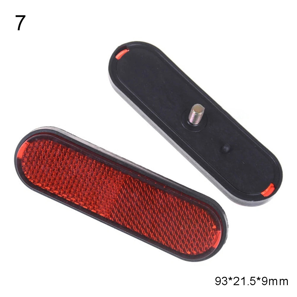 2Pcs Rectangle Round Car Motorcycle Bike Caravan Lorry Screw On Safety Reflector Accessories Bicycle Reflective stickers