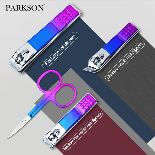 Parkson Professional Nail Clippers Manicure Set High Quality Stainless Steel Nail Cutter Scissor Cuticle Nipper Nail Tools Set