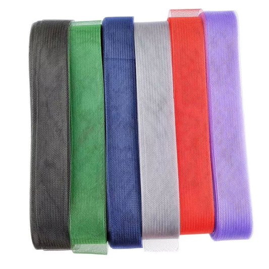 1pcs Soft Hair Horse Mesh Braid Polyester Mesh fabric Flat Plain Crin Ribbon For crafts,Women diy hat #12Color Various sizes