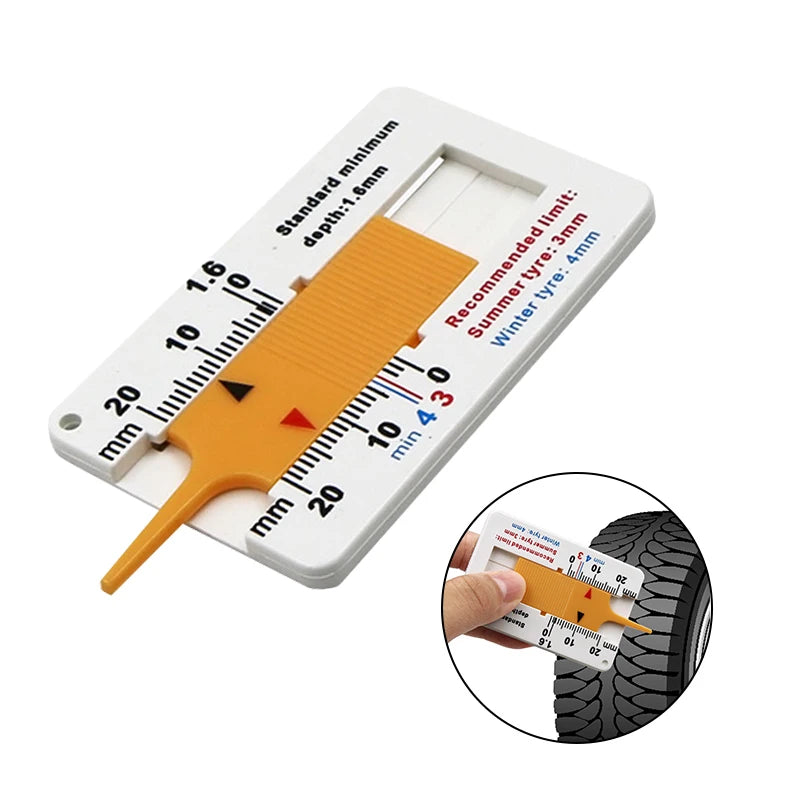 Auto Car Tyre Tread Depth Depthometer Gauge Caliper Tire Condition Monitor Pointer Display Tire Repair Tools Car Accessories