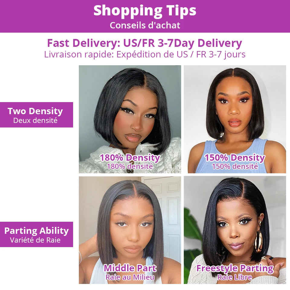 Short Bob Human Hair Wigs For Women Straight Wig Brazilian 5x1 T Part Transparent Lace Wig Cheap Frontal Human Wigs Pre Plucked