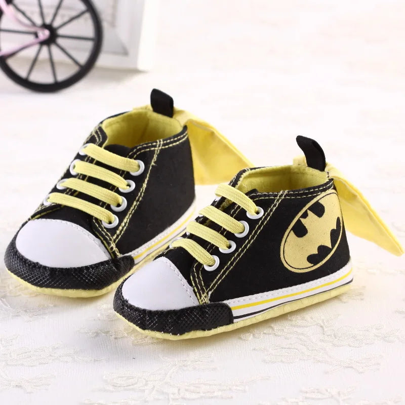 2023 Baby Boys Fashion Sneakers Print Cartoon Pattern Soft Sole First Walkers Infant Toddler Indoor Shoes For 0-18M