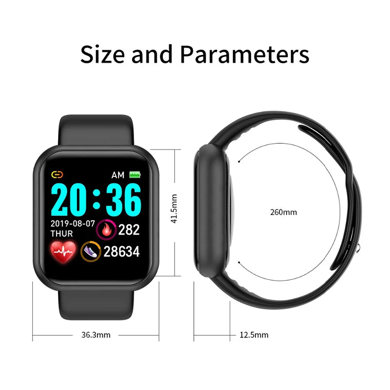 Smart Watches For Women Blood Pressure Men Fitness Tracker Waterproof Smart Bracelet Heart Rate Monitor Pedometer Sports Clock