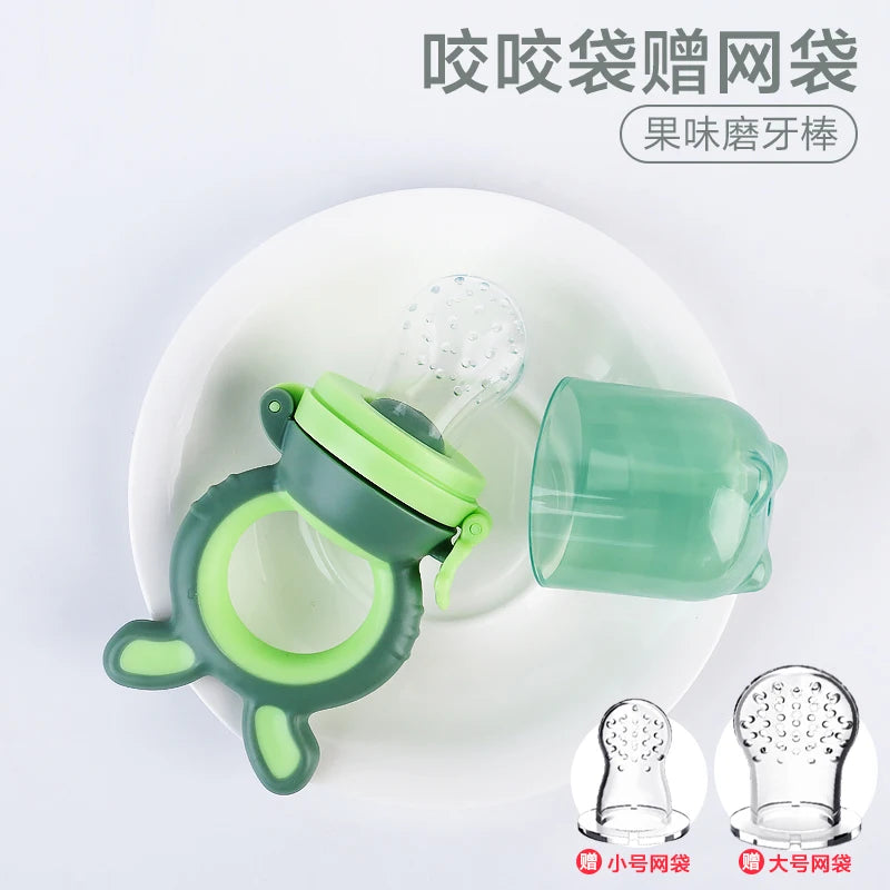 Baby Teether Trainer Tooth Gum Pacifier Stick Baby Bite Teethers Silicone Teethers Safety Feeder Food Teether BPA Free Pacifier