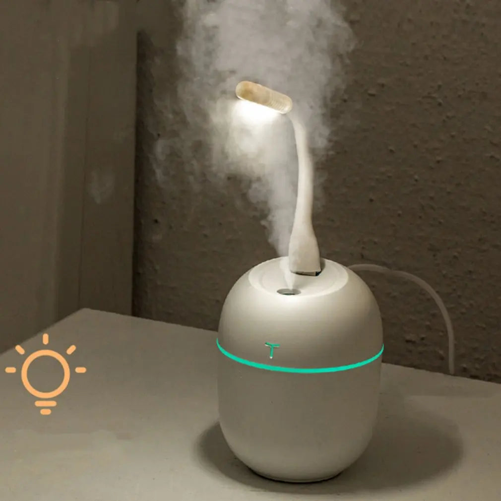 220ML Air Humidifier Mini Ultrasonic USB Essential Oil Diffuser Car Purifier Aroma Anion Mist Maker LED Night Lamp Humidifier