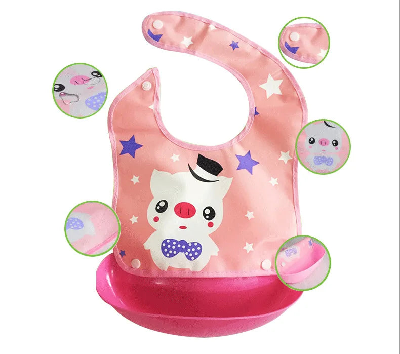 2019 Baby Accessories Bibs Burp Cloths Clothing New Waterproof Silicone Baby Bib Washable Roll Up Crumb Catcher Feeding