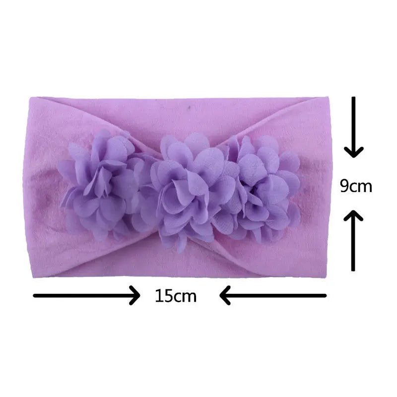 2019 Brand New Baby Girl Kids Toddler Lace Flower Headband Hair Bow Band Accessories Solid Headwear Hairband Photo Props Gifts