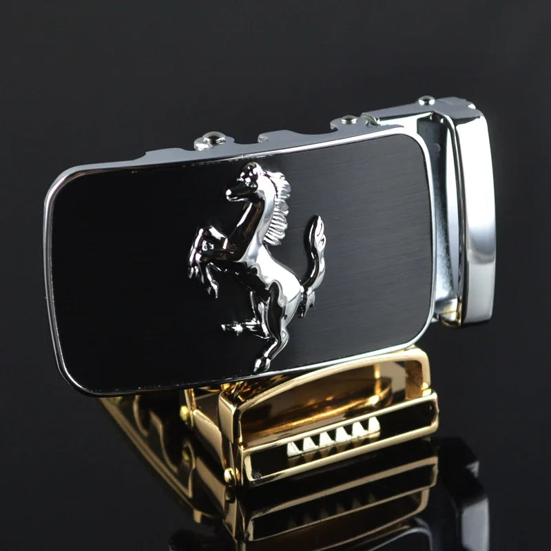 3.5cm Width Belt Buckles For Men Silver Gold Horse Animal Men Designer Automatic Belt Buckle Heads Luxury Brand LY87879