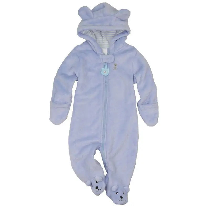 Autumn Winter  Baby Rompers Bear style baby coral fleece  brand  Hoodies Jumpsuit baby girls boys romper newborn toddle clothing