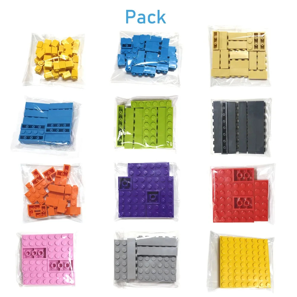 20pcs DIY Building Blocks Thick Figures Bricks 1x8 Dots Educational Creative Size Compatible With 3008 Plastic Toys for Children