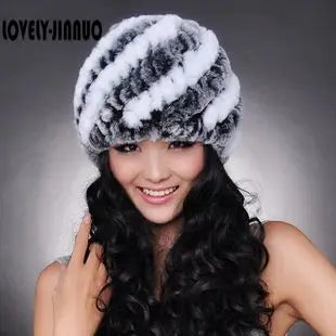 2023 Fur Hat for Women Natural REX Rabbit Russian Ushanka Hats Winter Thick Warm Ears Fashion Cap New Arrival Wholesale F-605