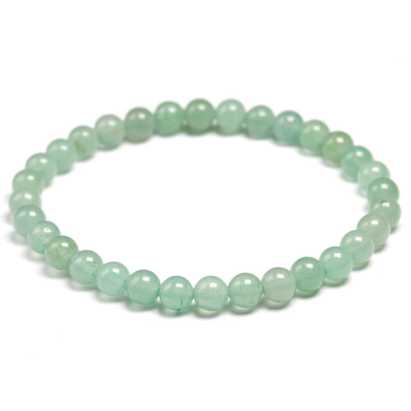 6 8 10 12 14mm New Meditation Natural Green Aventurine Women Bracelets Natural Stone Yoga Mala Beads Healing Jewelry Men Gift