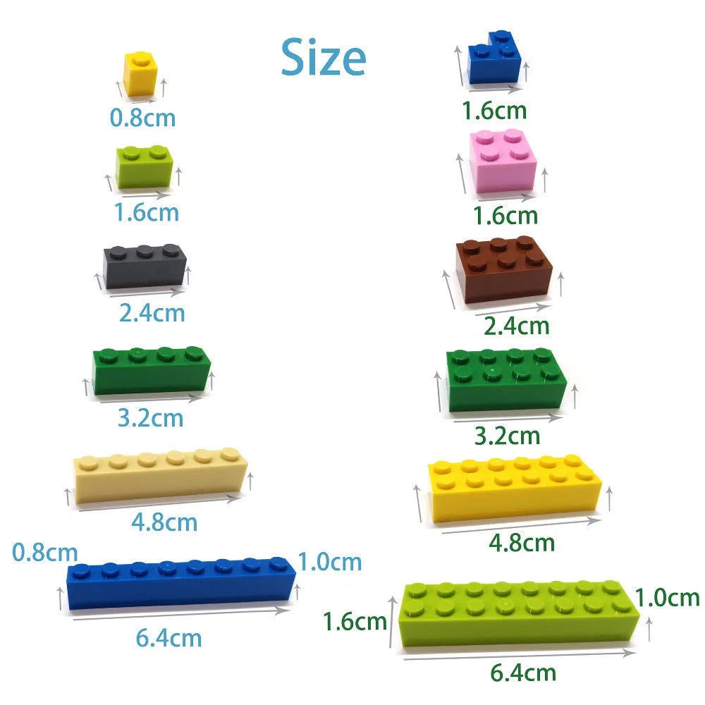 60pcs DIY Building Blocks Thin Figure Bricks 2x4Dots Educational Creative Size Compatible With 3020 Plastic Toys for Children