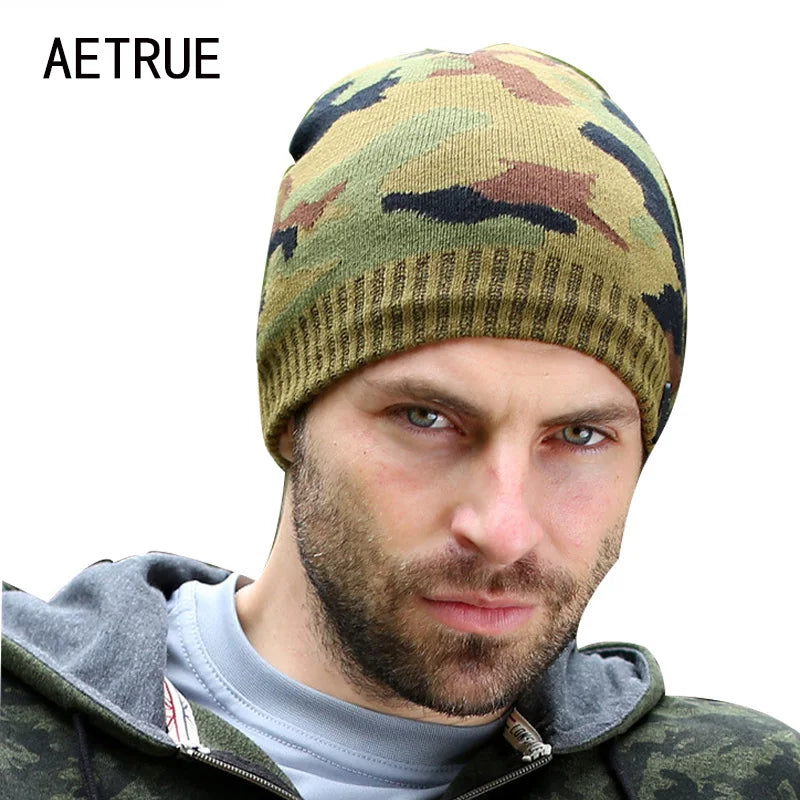 AETRUE New Brand Knit Men Winter Hats For Men Women Bonnet Beanies Skullies Caps Winter Hat Cap Balaclava Beanie Gorros 2021