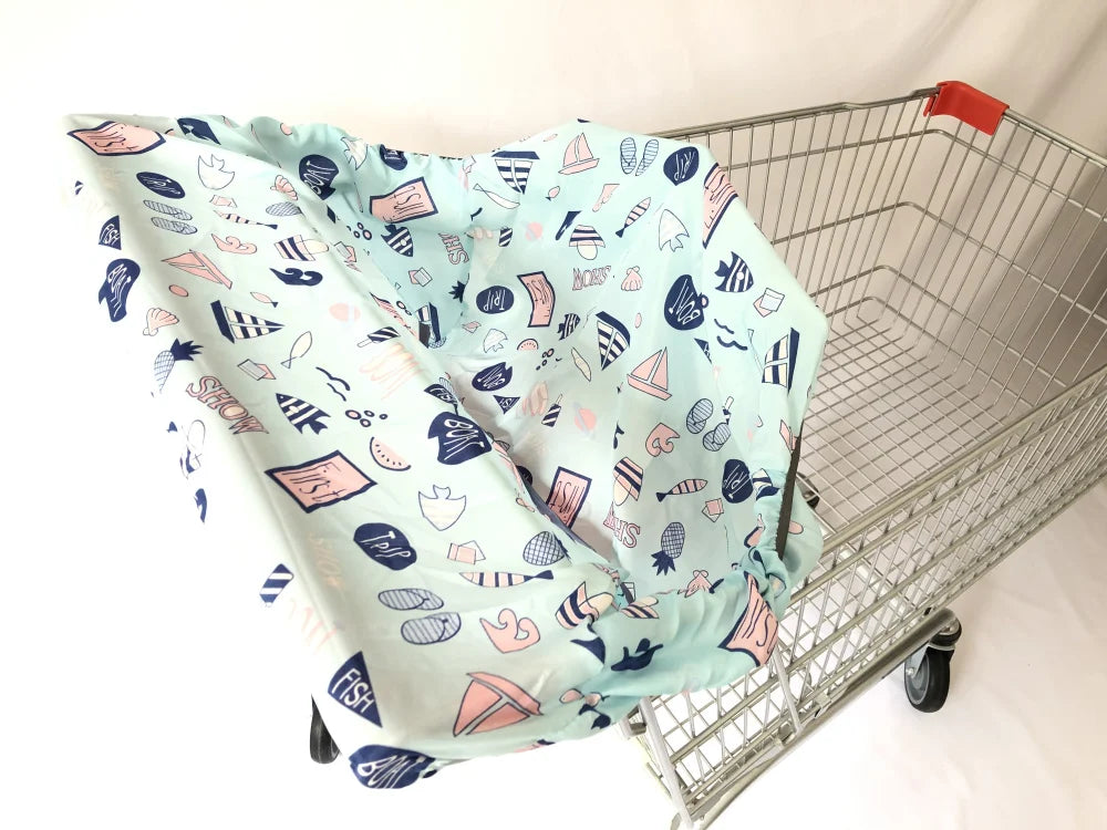 2in1 Trolley Cover/Highchair Cover for Baby Infant&Toddler/Kids cushion Mat for supermarket shopping cart/Grocery cart cover