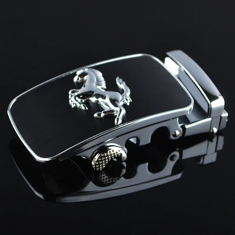 3.5cm Width Belt Buckles For Men Silver Gold Horse Animal Men Designer Automatic Belt Buckle Heads Luxury Brand LY87879