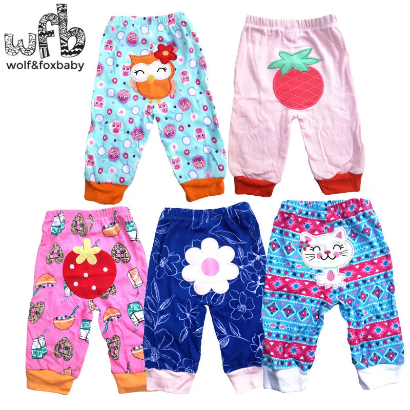 Retail 5pcs/pack 0-2years PP pants trousers Baby Infant cartoonfor boys girls Clothing