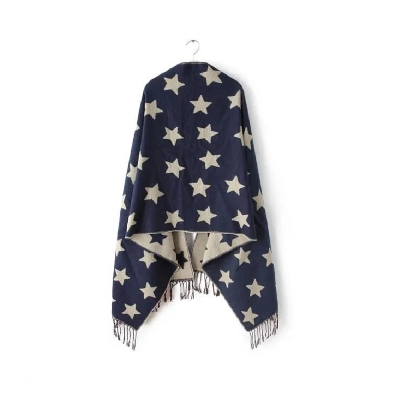 2020 New Designer Scarf 200*65cm Wool Winter Scarf Women Scarves Five-Pointed Star Blanket Long Cashmere Scarf shawls For moman