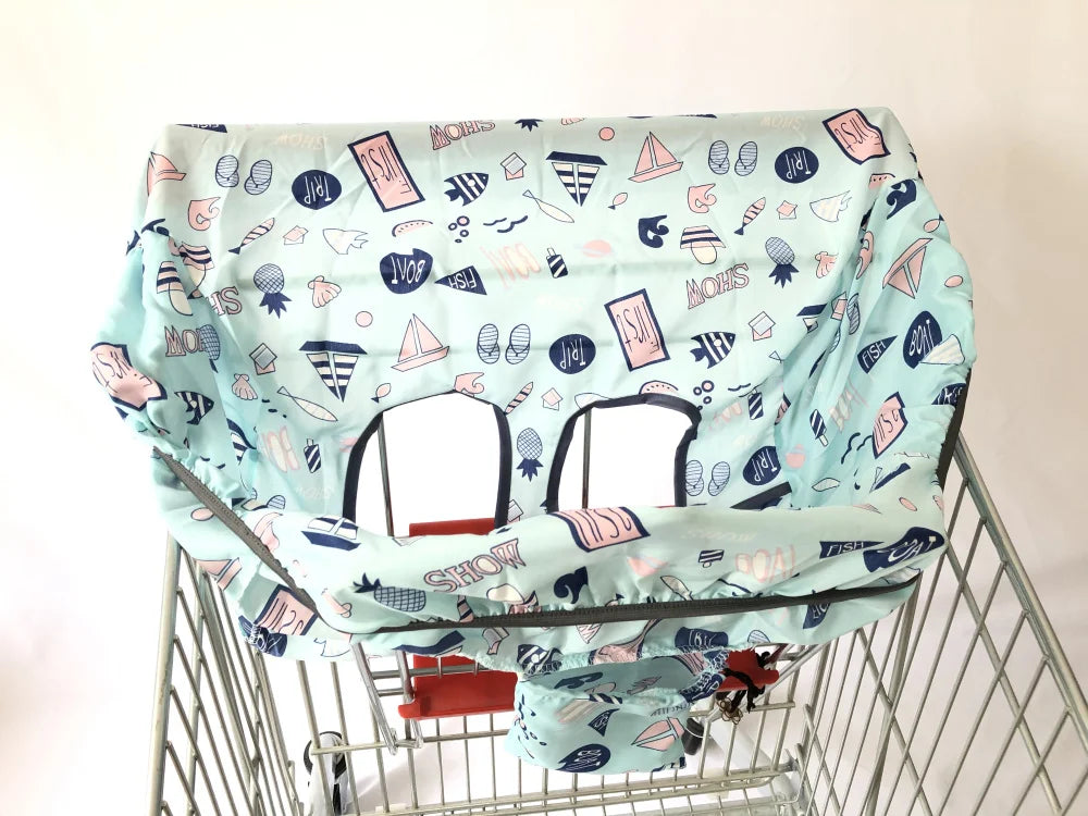 2in1 Trolley Cover/Highchair Cover for Baby Infant&Toddler/Kids cushion Mat for supermarket shopping cart/Grocery cart cover