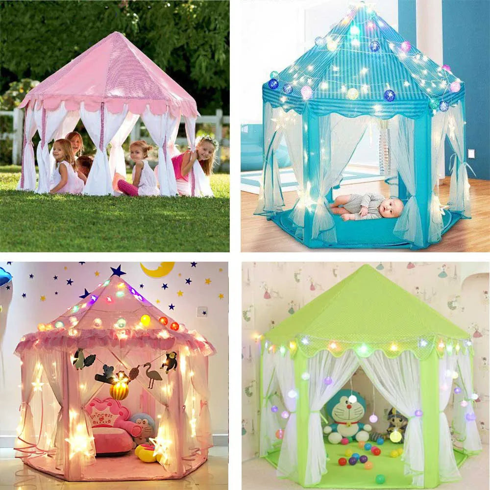 Portable Kids Toy Tipi Tent Ball Pool Princess Girl Castle Play House Children Small House Folding Playtent Baby Beach Tent