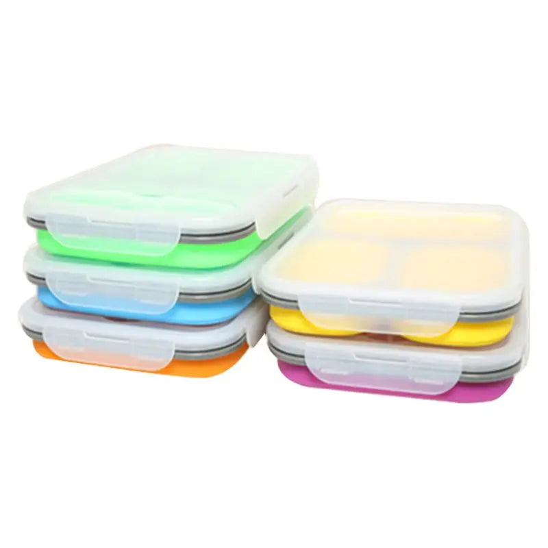 1100ml Silicone Collapsible Portable Lunch Box Large Capacity Bowl Lunch Bento Box Folding Lunchbox Eco-Friendly