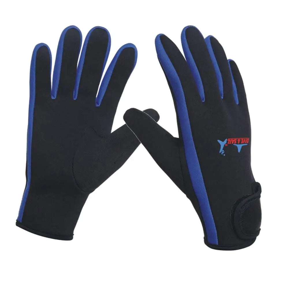 1pair 1.5mm neoprene swimming diving gloves neoprene glove for winter swimming warm anti-slip blue yellow and pink