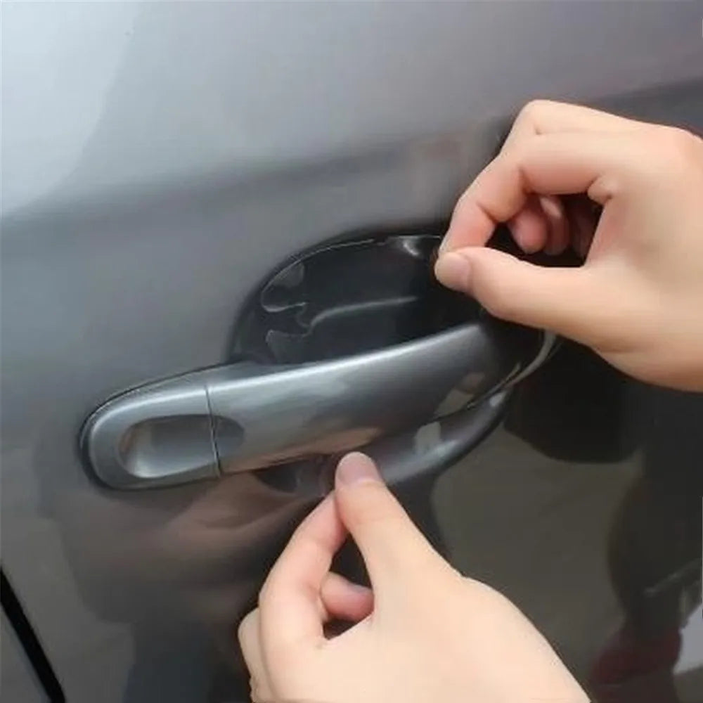 16/8pcs Universal Invisible Transparent Car Door Handle Scratches Protective Protector Films Handle Protection Sticker car goods