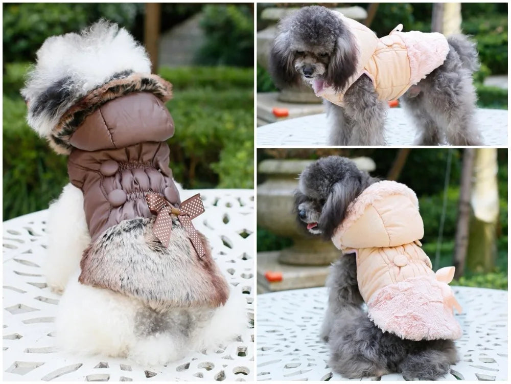 Various Luxury Winter Dog Coat Warm Princess Pet Dog Dress Coat Pet Overalls Winter Dog Clothes Clothing for Dogs Small Pet