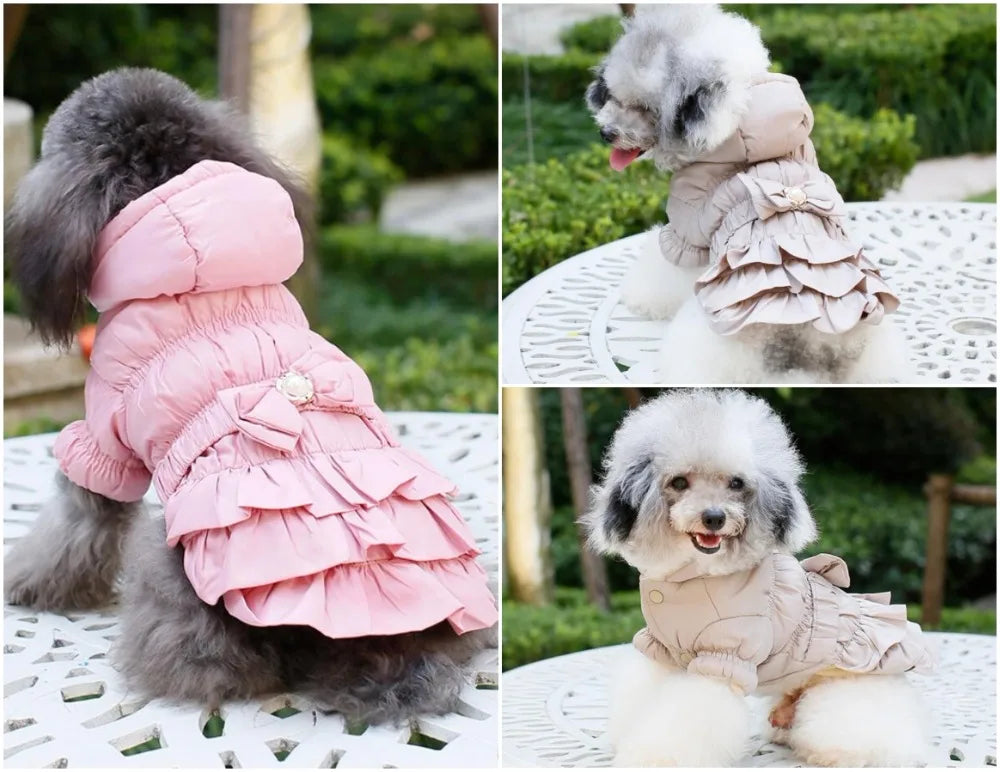 Various Luxury Winter Dog Coat Warm Princess Pet Dog Dress Coat Pet Overalls Winter Dog Clothes Clothing for Dogs Small Pet