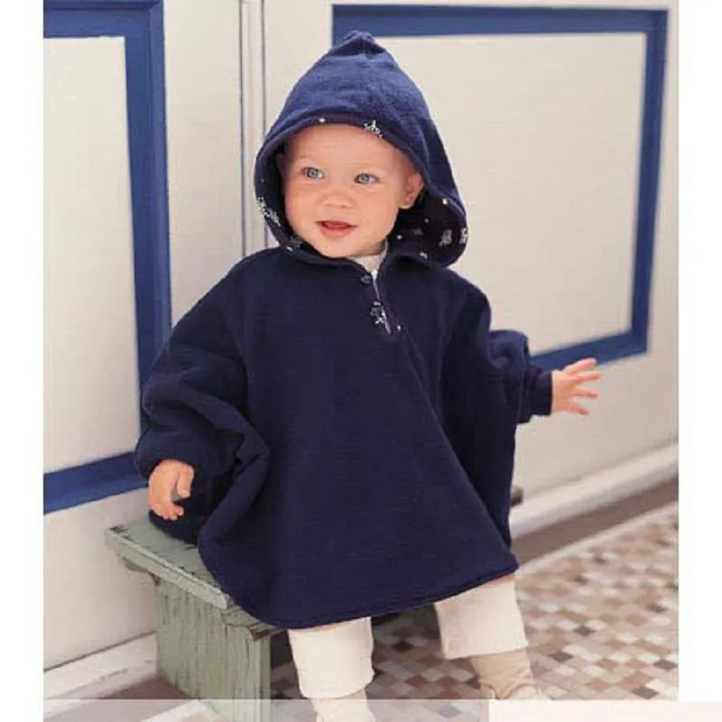 Winter Baby Boy Clothes infant coat Reversible Newborn Poncho Outerwear Hooded Gown Jacket Bebe Cloak Coats Outfits