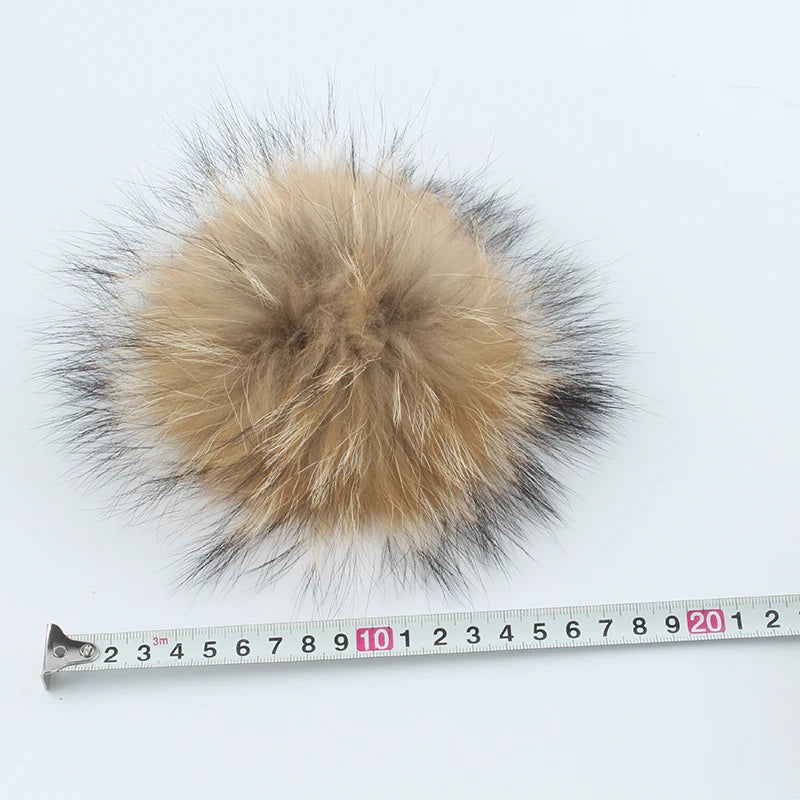 2023 Women Hat Warm Velvet Fleece Inside Beanie Winter Hats For Women Real Fur Pompom Hat Twist Knitted Cap