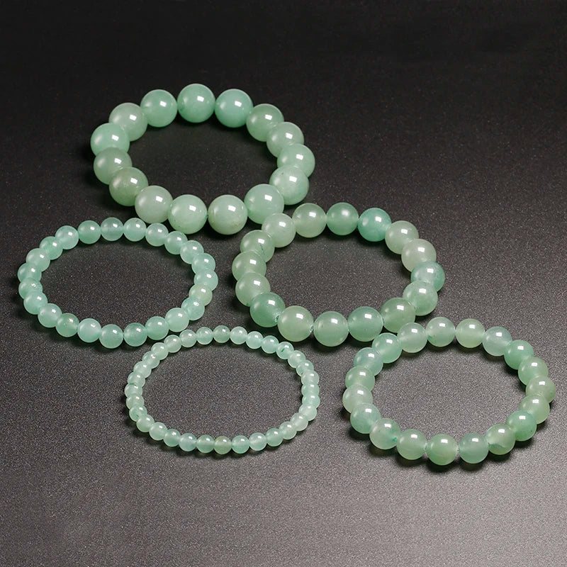 6 8 10 12 14mm New Meditation Natural Green Aventurine Women Bracelets Natural Stone Yoga Mala Beads Healing Jewelry Men Gift