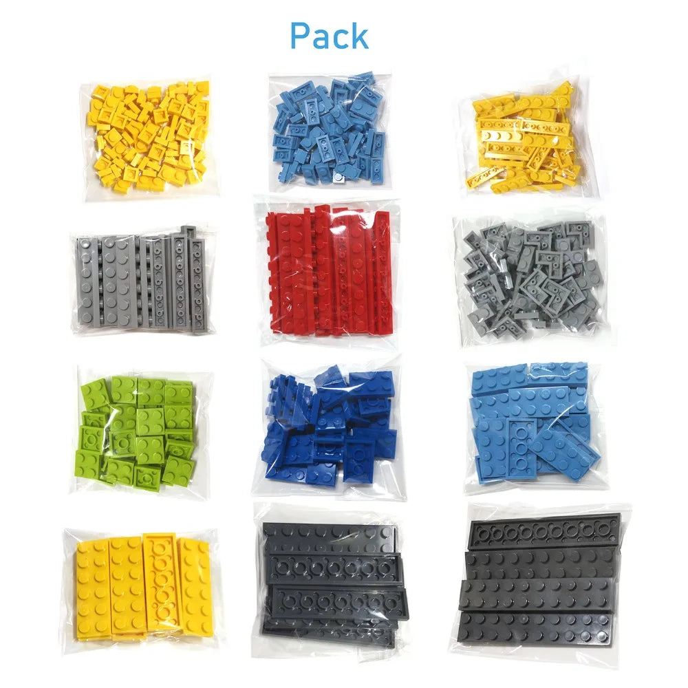 60pcs DIY Building Blocks Thin Figure Bricks 2x4Dots Educational Creative Size Compatible With 3020 Plastic Toys for Children