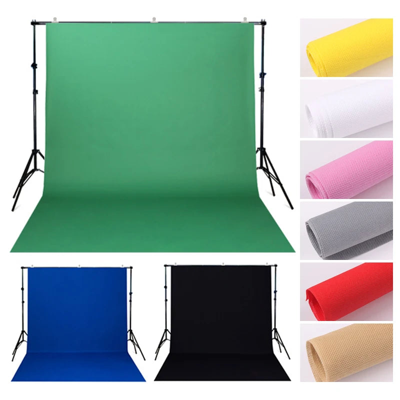 1.6Mx2M/3M/4M Photography Photo Studio Simple Background Backdrop Non-woven Solid Color Green Screen Chromakey 10 color Cloth