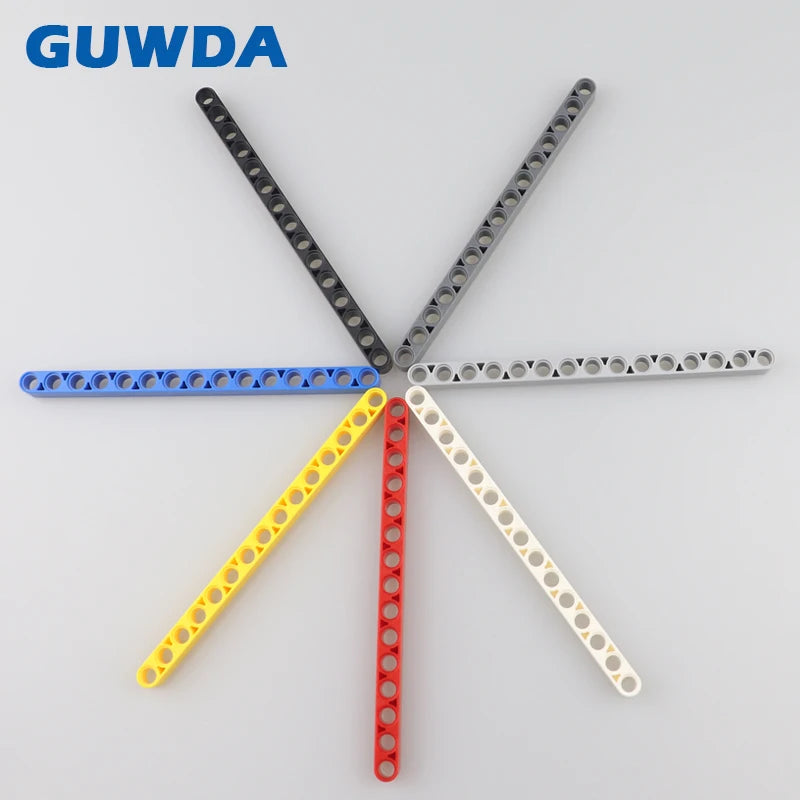 50PCS Technical Parts Liftarm 1x15 Thick Bulk Bricks DIY Truck Crane Accessories Compatible MOC Building Blocks Toys 32278