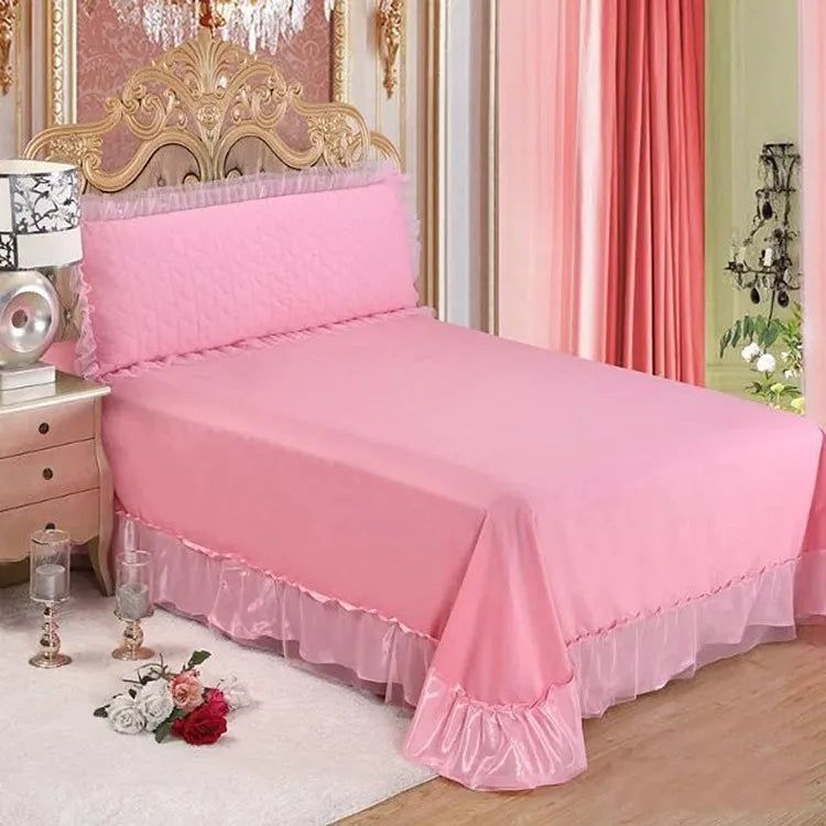 4/6/8pcs Red Pink Lace Princess Bedding Set Luxury Girls Wedding Bed Set Quilt Cover Bed Sheets Queen King Size 2018 New Design